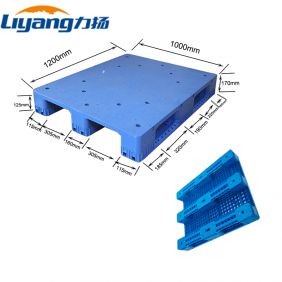 3 skids plastic pallet 1200*1000*170mm