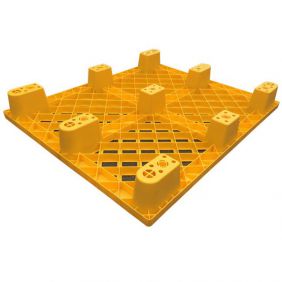 Heavy Duty Yellow 1200*1000mm Single-Side Mesh Type Plastic Pallets